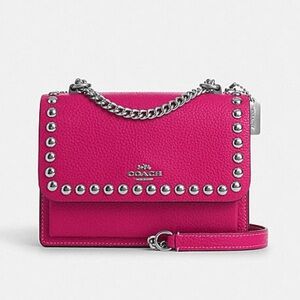 🩷HP🪅NWT COACH MINI KLARE CROSSBODY WITH SILVER RIVETS